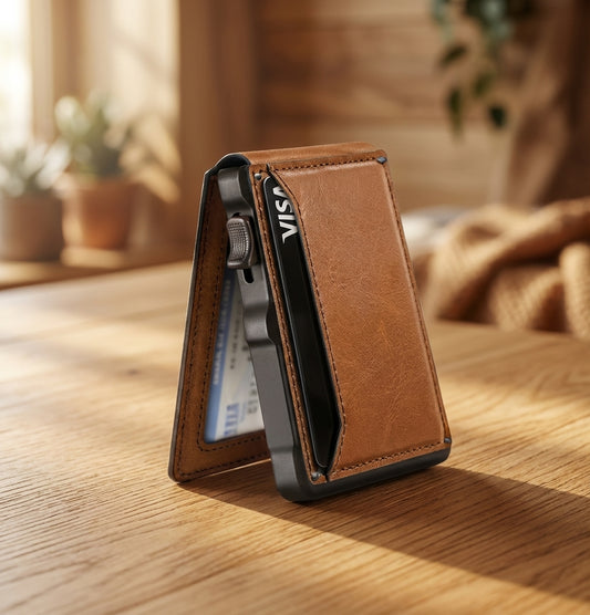Minimalist RFID Slim Wallet with Money Clip